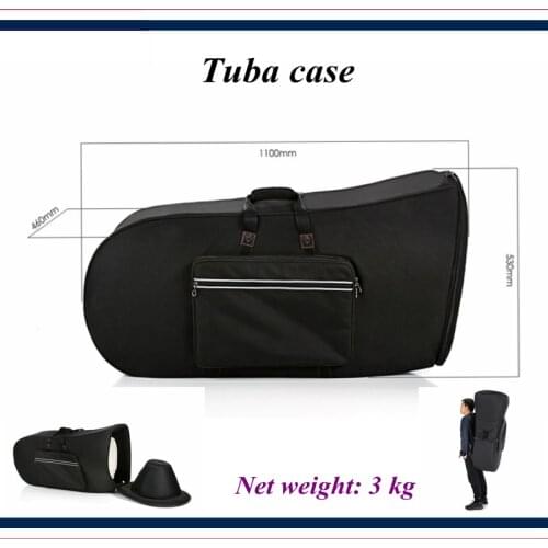 High quality Fashion style tuba case brass instrument bag Thicken portable backpack moulded box Trumpet accessories