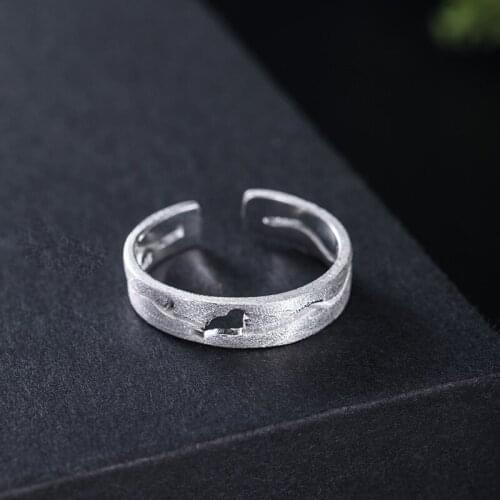 S925 Sterling Silver Hollow Branch Bird Open Rings For Women Forest Style Female Student Gift Fashion Jewelry Handmade
