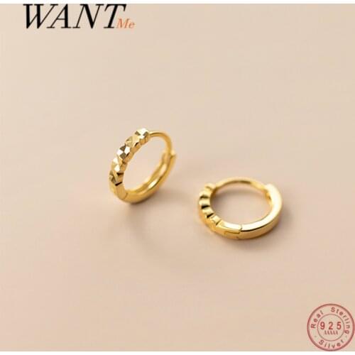 WANTME 925 Sterling Silver Unique Geometric Faceted Car Flower Ear Buckle Earrings for Women Chic Fashion Korean Party Jewelry