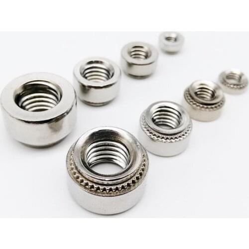 1/20pcs M2 M2.5 M3 M4 M5 M6 M8 M10 304 A2-70 Stainless Steel Metric Thread CLS Self-Clinching Nut Insert Rivet Press-Fit Nutsert