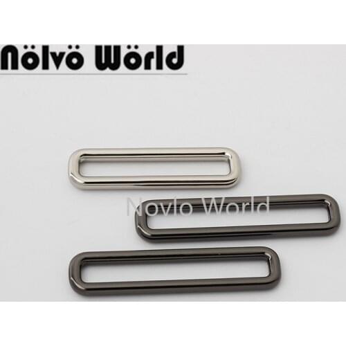 10-50pcs 3.0mm line 12*38mm 12*45mm alloy die casting long square buckle for 2021 new designer suitcase luggage connector buckle