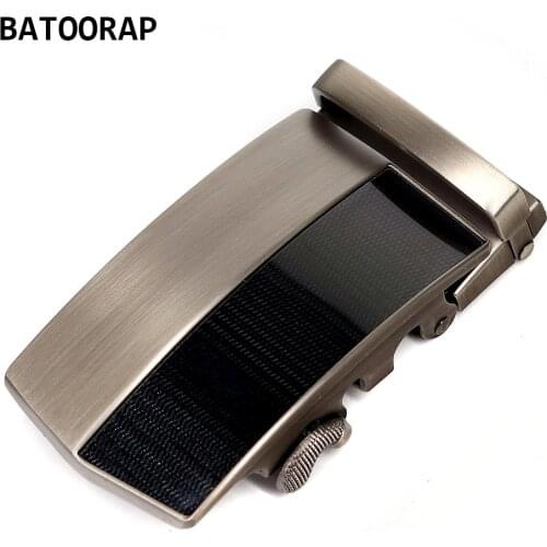 2021 Brand Belt Buckles For Men Fashion Gray Black Alloy Click Buckle Automatic 40 MM Durable Fits In 3.5 CM Ratchet Belt
