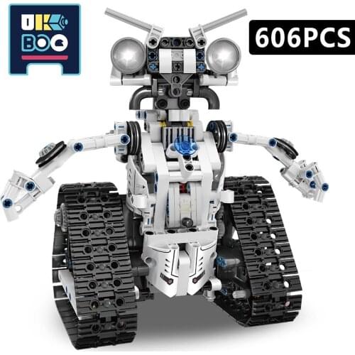 UKBOO 606PCS RC Robot Technical Building Blocks Set Creative Remote Control Intelligent Construction Bricks Toys For Children