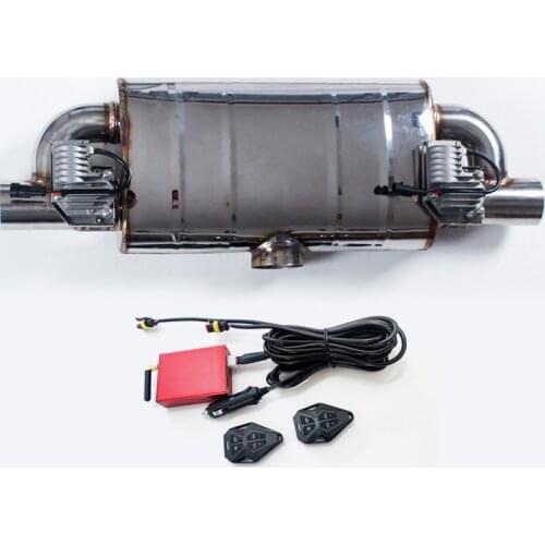 Car Exhaust Sounds Valve Muffler With Remote Controller 1 Inlet To 2 Outlet Silencer 304 Stainless Steel Electric Waterproof