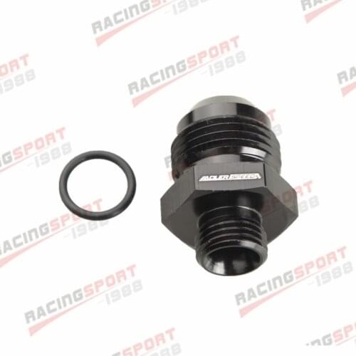 Black AN10 AN-10 Male Flare To AN-6 AN6 Straight Cut O-Ring Fitting Aluminum