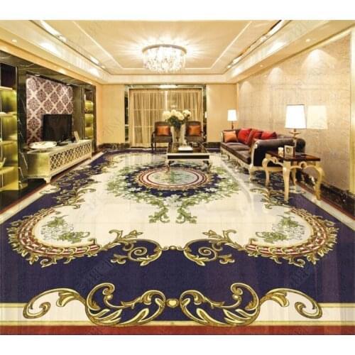 Beibehang Large floor murals custom living room bedroom kitchen and European three-dimensional stone parquet floor murals