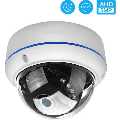 Hamrolte 5MP HD AHD Camera Nightvision Waterproof Outdoor Vandal-proof Dome Camera Surveillance CCTV Camera