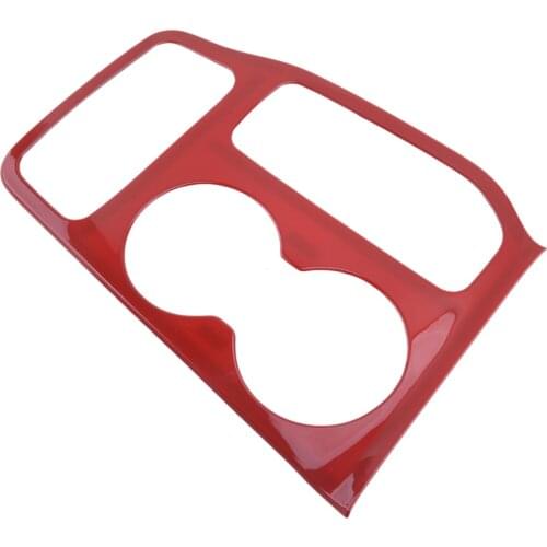 Interior Gear Shift Panel Cover Bezel Trim Car Red ABS Fit for Jeep Grand Cherokee 2016 2017 2018 2019 2020 Left Hand Drive Only