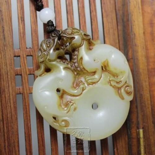 Exquisite Chinese Antique collection Two Pi Xiu Ornament Statue