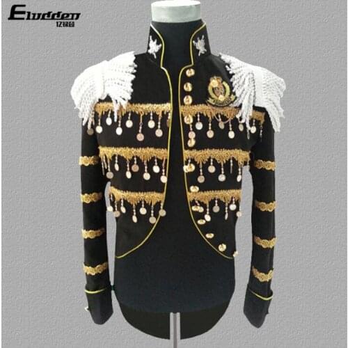 Magician personality trend tuxedo suits mens designs homme terno stage singers jacket men sequins blazer dance star style dress
