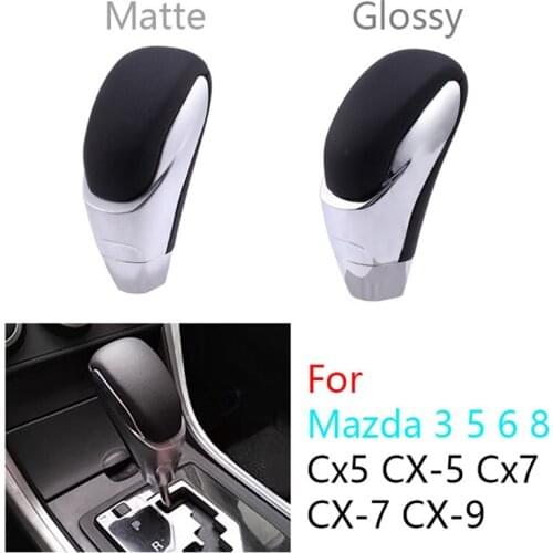 Car Gear Shift Knob Leather Gear Shift Head for Mazda 3 5 6 8 Cx5 CX-5 Cx7 CX-7 CX-9 Lever Shifter Stick