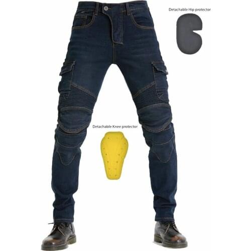 MOTO PANTS B06 army green overalls multi-pocket motorcycle jeans 06 stretch anti-fall riding pants 4 pieces of protection