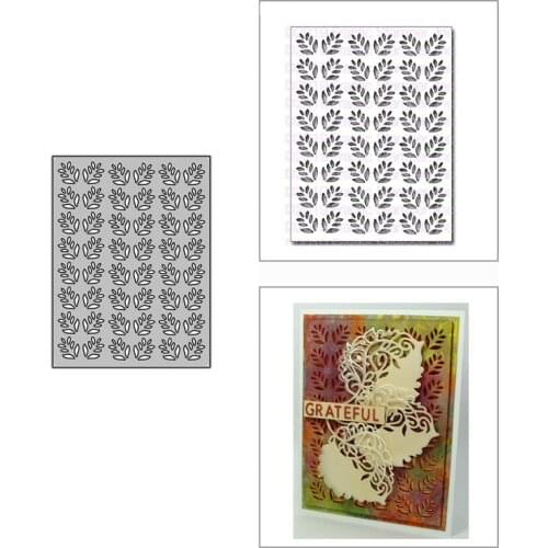 2021 New Leafy Background Panel Metal Cutting Dies for DIY Scrapbooking Decor and Card Making Paper Craft Embossing No Stamps