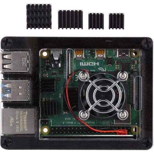 New 9 layers Case Shell Enclosure Cooling Fan Heat sink for Raspberry Pi 4 Model B