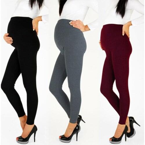 Autumn Fleece Adjustable Plus Size Leggings Maternity Pant Leggings Pregnant Women Thin Soft Cotton Pants High Waist Clothes