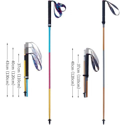 Trekking Poles Hiking Walking Sticks Adjustable Collapsible Outdoor Sports