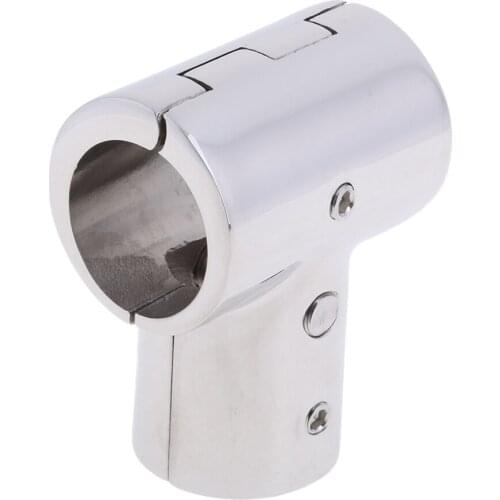 316 Stainless Steel Boat Marine Handrail 90 Degree Tee Fittings Hardware 3 Way Fit for Inner Diameter 25mm/1 inch Tube