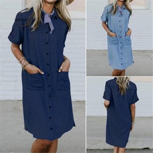 Голубые летние платья Rebicoo China At AliExpress