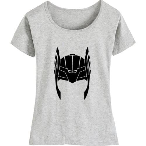 Thor Helmet Loki Helmet Lokis Army Cotton Girl Woman Short Sleeve T Shirt Couple Clothes Summer ZIIART