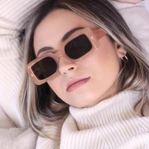 Fashion Small Square Sunglasses 2021 Women Ins Popular Retro Candy Color Eyewear Trending Shades UV400 Sun Glasses