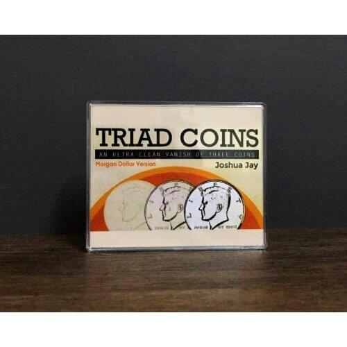 Triad Coins (Morgan Gimmick) By Joshua Jay Coins Vanishing/Appearing Classic Coin Magic Tricks For Professional Magicians