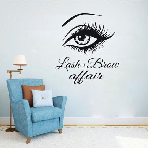 YOYOYU Beauty Salon Art Home Sticker Eyes Lashes Wall Decal Bedroom Make-up Room Decorative Home Decoration Poster ZX437