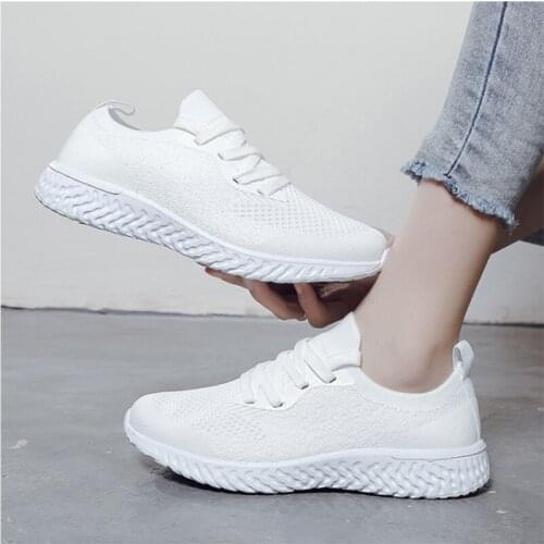 Women Casual Sneakers For Women Lace Up Mesh Breathable Sport Flats Shoes Fashion Comfort Walking Shoes Ladies Vulcanized Shoes