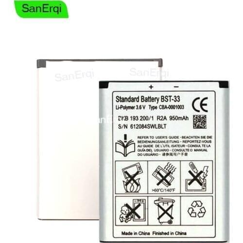 10pcs BST-33 BST 33 Phone Battery For Sony Ericsson K530 K550 K630 K660i K790 K790i K800 K800i K810 K810i SanErqi
