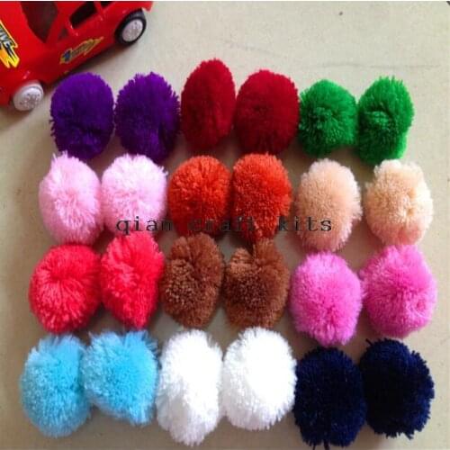 150pcs big 40mm mix color Pom pom ball pompom yarn pom decor handmade project supply Garland crochet cotton decor