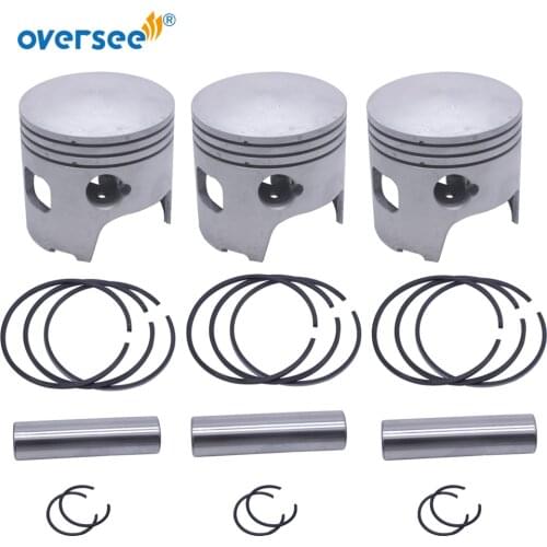 3B7-00001 Piston STD For Tohatsu Outboard Motor 2T 80A-90A 3B7-00001-2,Piston Ring 3MR-87123-0