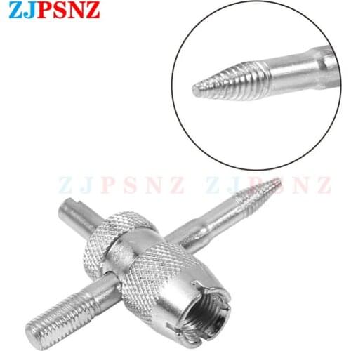 4in1 Universal Tire Valve Stem Removal Tool Core/4 Way Valve Stem Puller Tire Repair Tool Valve Core Removal Tool Tire Cleaning