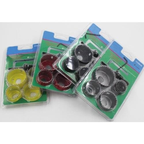 6Pcs DIY Wook Hole Saw Drill Bit Set 32/38/44/54mm M42 Bimetallic Hole opener with Accessories for PVC / Wood / Gypsum Board