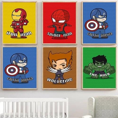 Disney 5D Diamond Embroidery Marvel Superhero Movie DIY Diamond Painting Cross Stitch Kits Childrens Family Room Decoration
