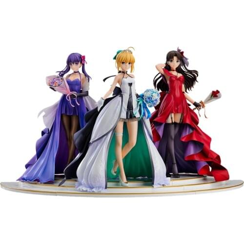 Pre-Sale Fate/stay Night Altria Pendragon Tohsaka Rin Matou Sakura 3Pcs/set Japan Anime Game Figures Model Ornaments Anime Toys