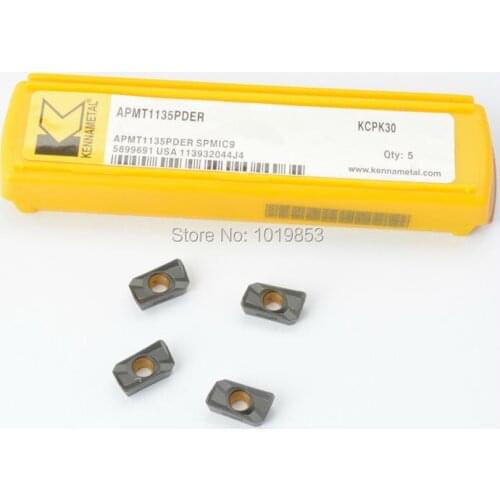APMT1135 PDER KCPK30 carbide milling inserts for indexable end milling cutter CNC machine