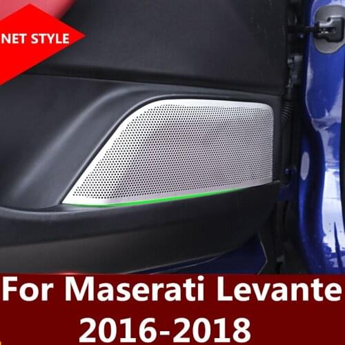 Car Door Audio Speaker Tweeter Decoration Cover Interior decoration Auto Accessories For Maserati Levante 2016-2018