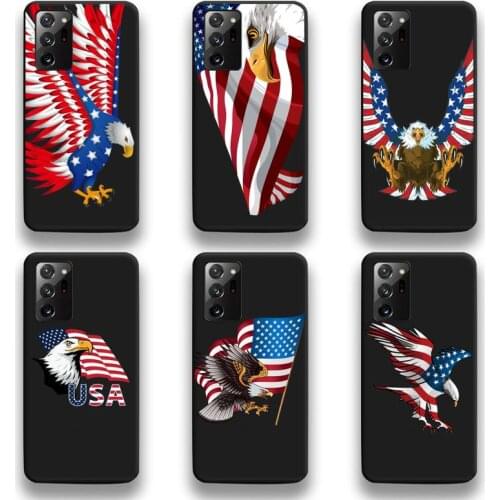 USA Bald Eagle American Flag Phone Case For Samsung Galaxy Note20 ultra 7 8 9 10 Plus lite M51 M21 M31 J8 2018 Prime