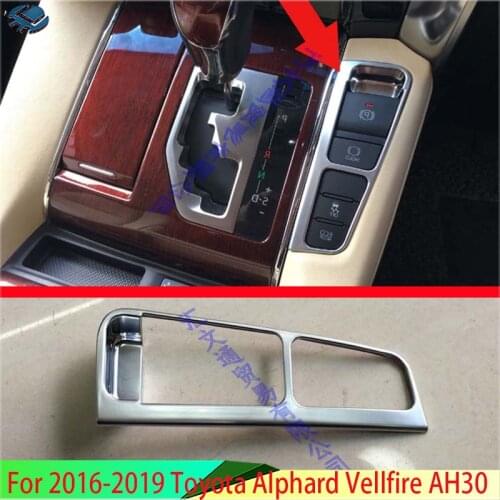 For 2016-2019 Toyota Alphard Vellfire AH30 Car ABS Chrome Car electronic handbrake frame cover trim Right Hand Drive