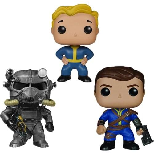 FUNKO POP Fallout 4 LONE WANDERER #47 VAULT BOY #53 POWER ARMOR #49 Action Figure Toys Collection Dolls Gifts for Children