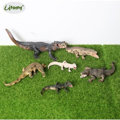 Simulation Plastic Wild Savage Sarcosuchus,caiman,Boar Croc,Crocodile Action Figures Educational Collection Toys For Kids