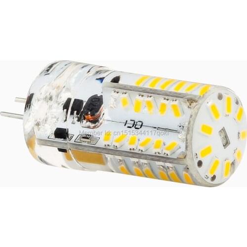G4 led The silicone 360 Degree Replace Halogen Lamp Needle insertion Small Bulbs Bombillas 4W G4 57SMD 3014 DC/AC10-20V 1PCS