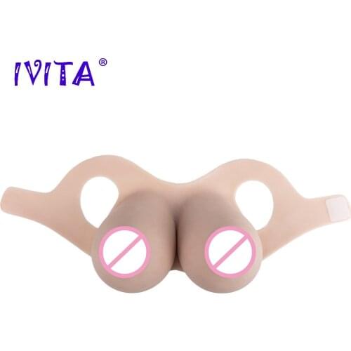 IVITA Top Quality 6200g Huge Artificial Silicone Breast Forms For Crossdresser Transgender Shemale Fashion Enhancer Breast Form