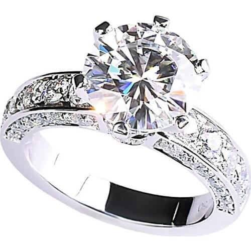 Sterling silver 925 diamond rings for women Couple Engagement Luxury Wedding Charm Jewelry Original Design Elegant Exquisite