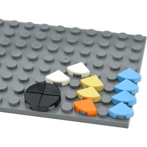 Building Blocks DIY Accessories Tile Round 1x1 Quarter 1/4 Round Light panel MOC Parts Plastic Bricks Compatible with 25269 Toys