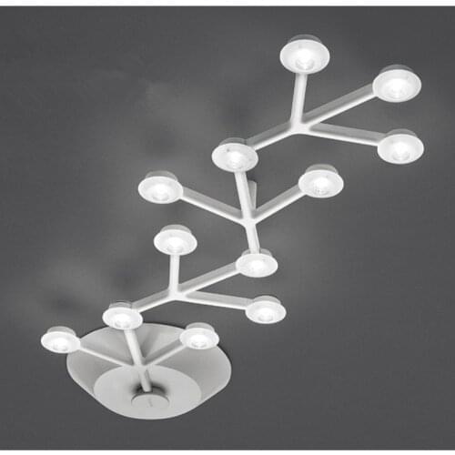 Creative Aluminum Plum Blossom Stars LED Ceiling Lamp Microscler/Circular Art Light with Warm White Livingroom Bedroom Lights