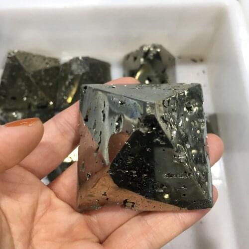 1pc Natural Pyrite Pyramid Tower Shape Quartz Crystals Raw and Mineral Healing Energy Stones Specimen Home Decor Gift