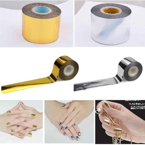 New Hot Gold Silver Fashion Nail Art Foils Transfer Craft Polish Nail Stickers Decals DIY Nail Decoration Tools