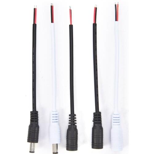 New DC male and female head plug line 12v DC Power Connector Adapter lock buckle Power supply wiring connector line 5.5x2.1