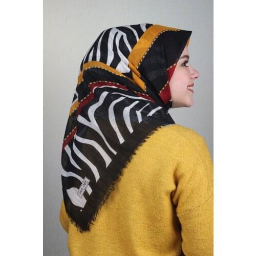 NUR SILK PATTERNED LINEN FLAMLI SCARF-DESEN-31-RENK-02