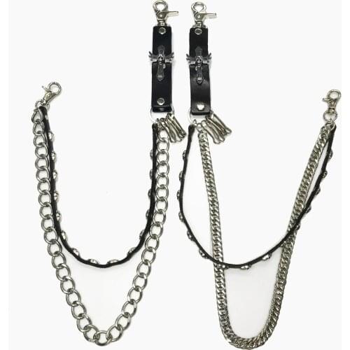 Street Long Metal Pistol bullet Wallet Belt Chain Trousers Hipster Pant Jean Keychain Silver Clip Keyring HipHop Jewelry DR140